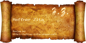 Heffner Zita névjegykártya